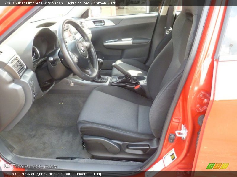 Lightning Red / Carbon Black 2008 Subaru Impreza WRX Sedan