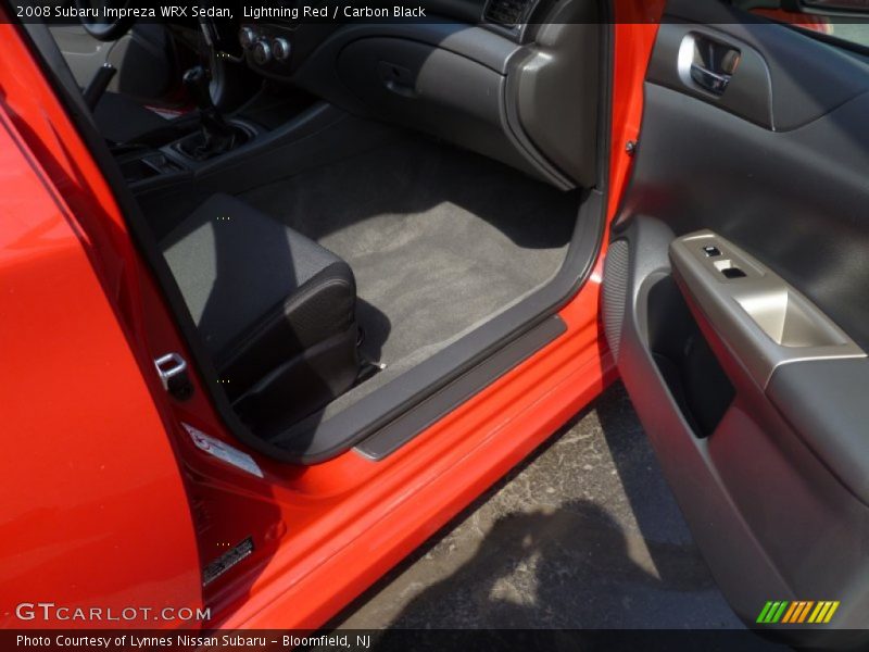 Lightning Red / Carbon Black 2008 Subaru Impreza WRX Sedan