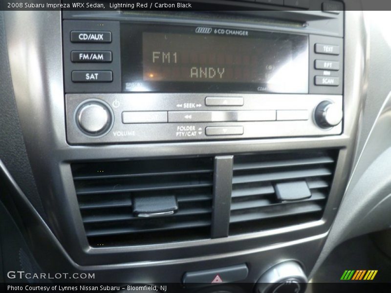Lightning Red / Carbon Black 2008 Subaru Impreza WRX Sedan