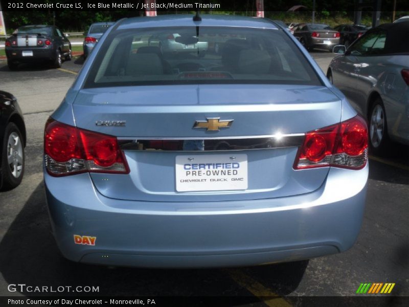 Ice Blue Metallic / Jet Black/Medium Titanium 2012 Chevrolet Cruze LS