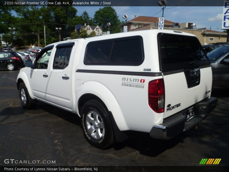 Avalanche White / Steel 2010 Nissan Frontier SE Crew Cab 4x4