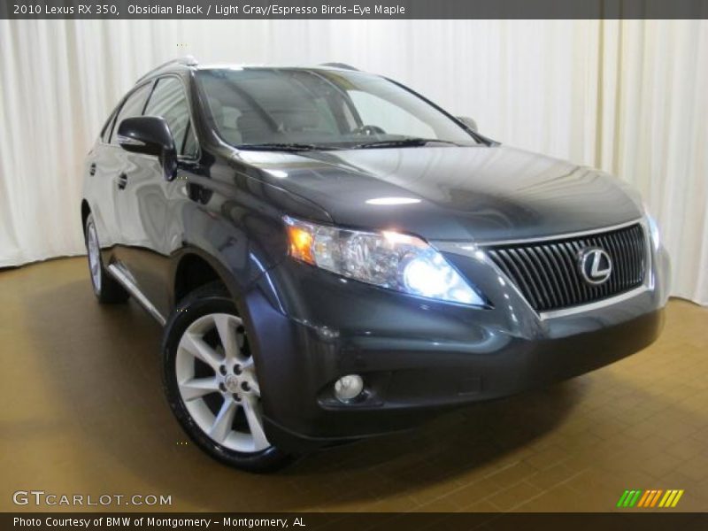 Obsidian Black / Light Gray/Espresso Birds-Eye Maple 2010 Lexus RX 350