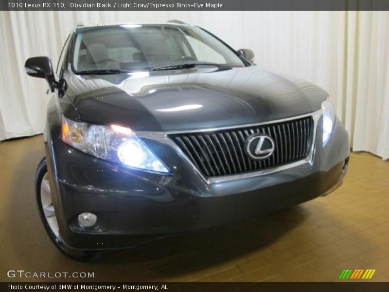 Obsidian Black / Light Gray/Espresso Birds-Eye Maple 2010 Lexus RX 350