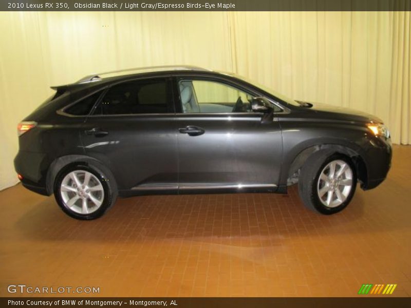 Obsidian Black / Light Gray/Espresso Birds-Eye Maple 2010 Lexus RX 350
