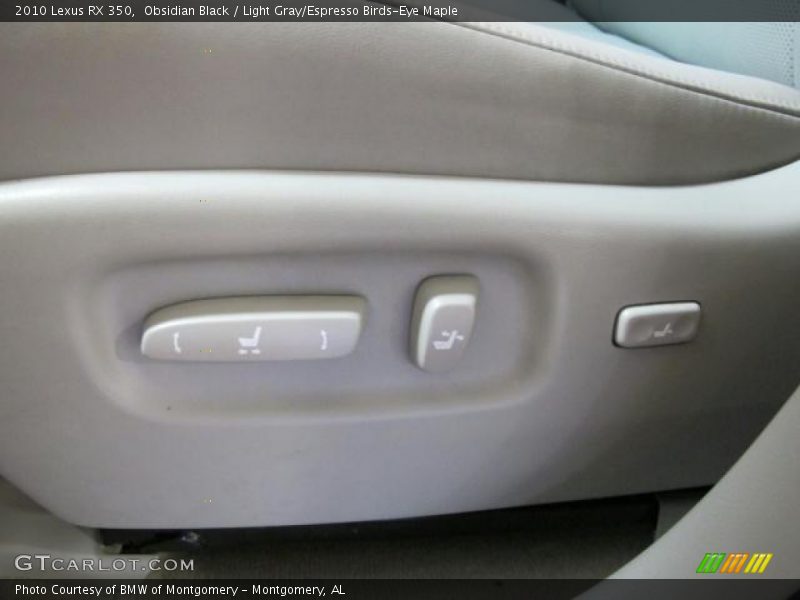 Obsidian Black / Light Gray/Espresso Birds-Eye Maple 2010 Lexus RX 350