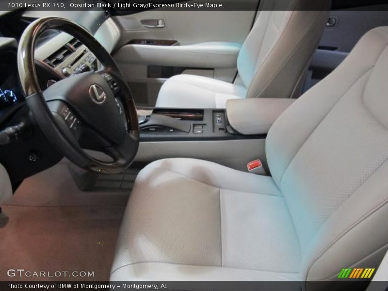 Obsidian Black / Light Gray/Espresso Birds-Eye Maple 2010 Lexus RX 350