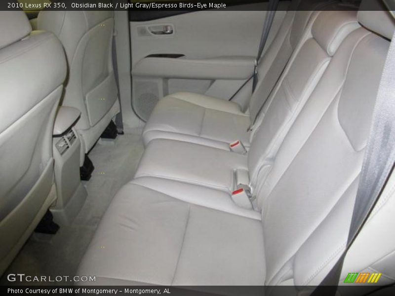 Obsidian Black / Light Gray/Espresso Birds-Eye Maple 2010 Lexus RX 350