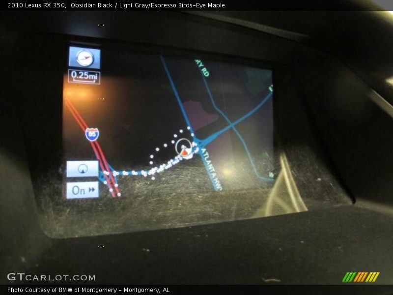 Obsidian Black / Light Gray/Espresso Birds-Eye Maple 2010 Lexus RX 350