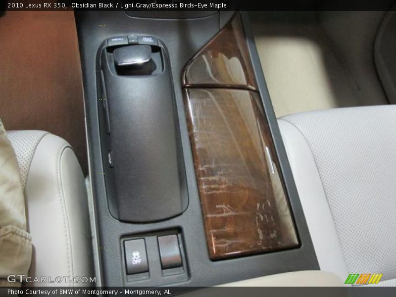 Obsidian Black / Light Gray/Espresso Birds-Eye Maple 2010 Lexus RX 350