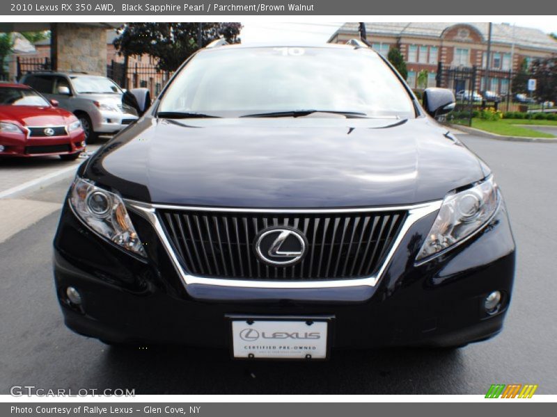Black Sapphire Pearl / Parchment/Brown Walnut 2010 Lexus RX 350 AWD