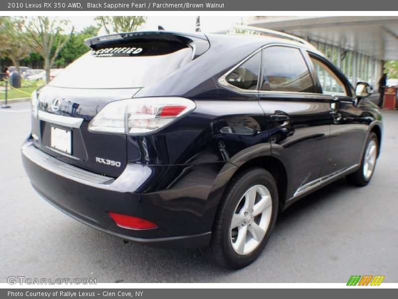 Black Sapphire Pearl / Parchment/Brown Walnut 2010 Lexus RX 350 AWD