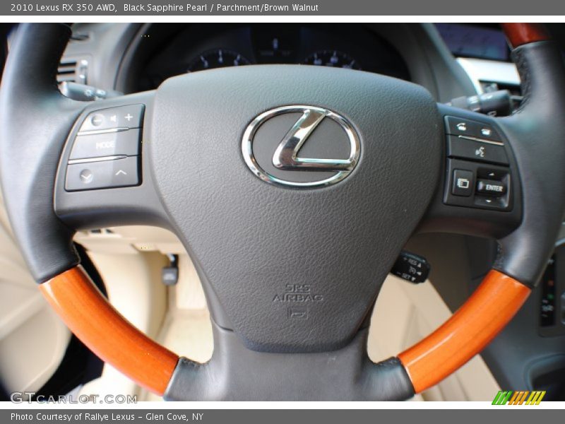 Black Sapphire Pearl / Parchment/Brown Walnut 2010 Lexus RX 350 AWD