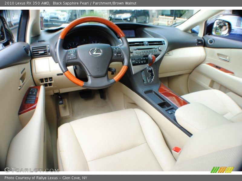 Black Sapphire Pearl / Parchment/Brown Walnut 2010 Lexus RX 350 AWD