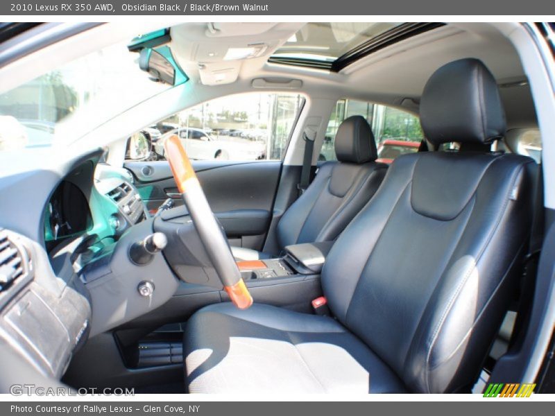 Obsidian Black / Black/Brown Walnut 2010 Lexus RX 350 AWD