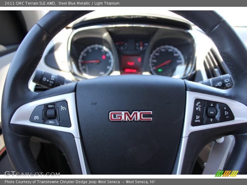 Steel Blue Metallic / Light Titanium 2011 GMC Terrain SLE AWD