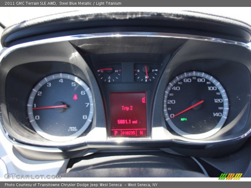 Steel Blue Metallic / Light Titanium 2011 GMC Terrain SLE AWD
