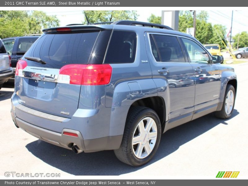 Steel Blue Metallic / Light Titanium 2011 GMC Terrain SLE AWD