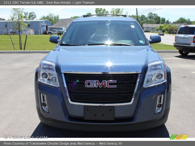 Steel Blue Metallic / Light Titanium 2011 GMC Terrain SLE AWD