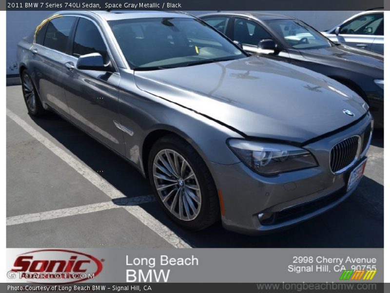 Space Gray Metallic / Black 2011 BMW 7 Series 740Li Sedan