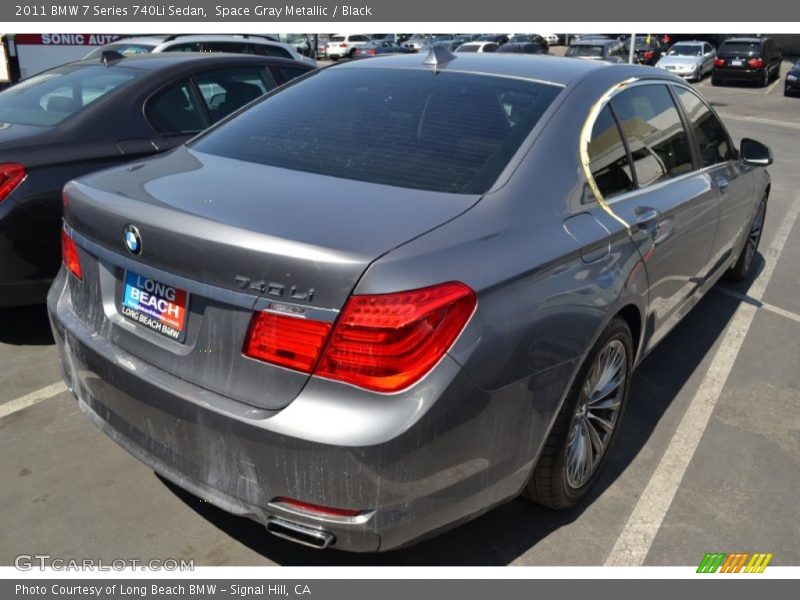 Space Gray Metallic / Black 2011 BMW 7 Series 740Li Sedan