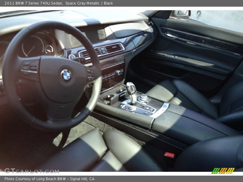 Space Gray Metallic / Black 2011 BMW 7 Series 740Li Sedan