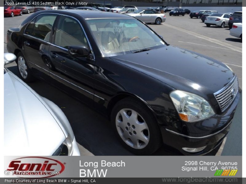 Black Onyx / Ivory 2003 Lexus LS 430 Sedan