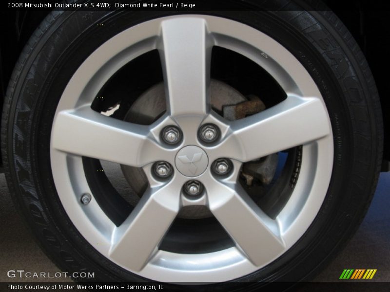 Diamond White Pearl / Beige 2008 Mitsubishi Outlander XLS 4WD