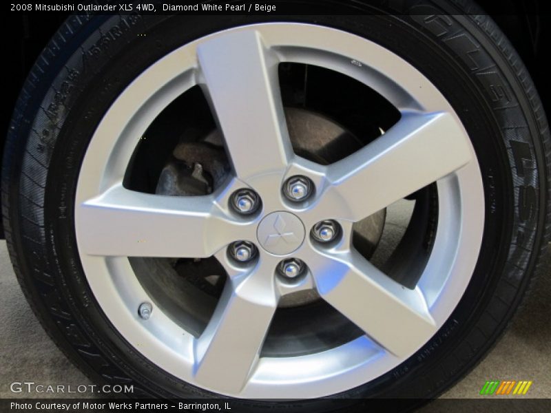 Diamond White Pearl / Beige 2008 Mitsubishi Outlander XLS 4WD