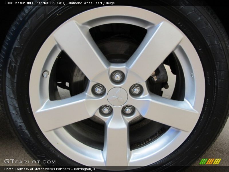 Diamond White Pearl / Beige 2008 Mitsubishi Outlander XLS 4WD