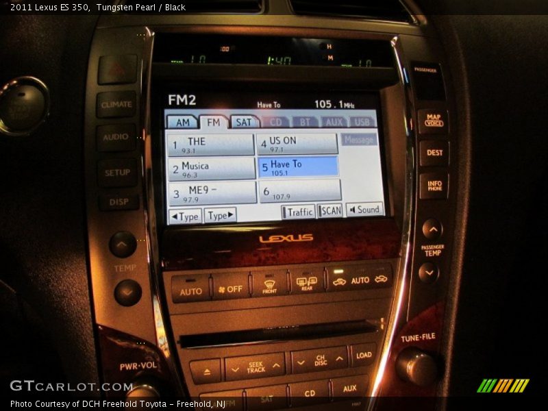 Tungsten Pearl / Black 2011 Lexus ES 350