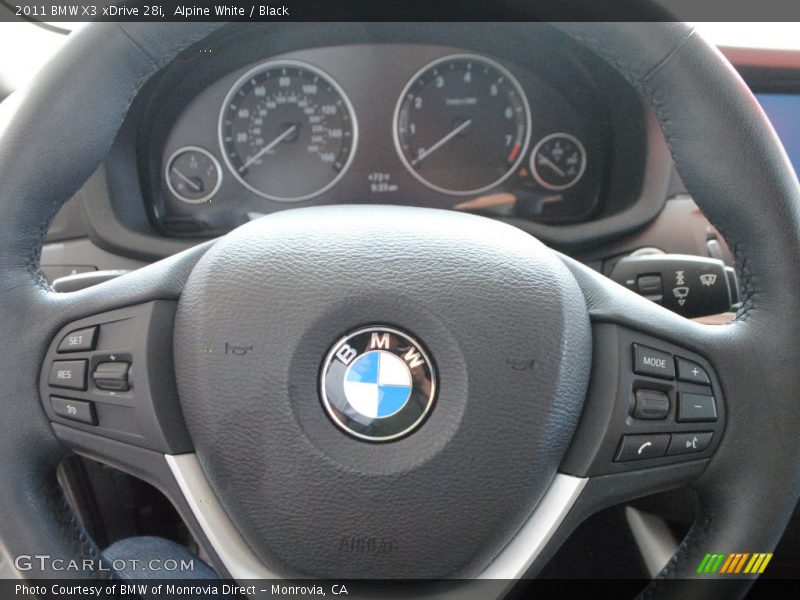 Alpine White / Black 2011 BMW X3 xDrive 28i