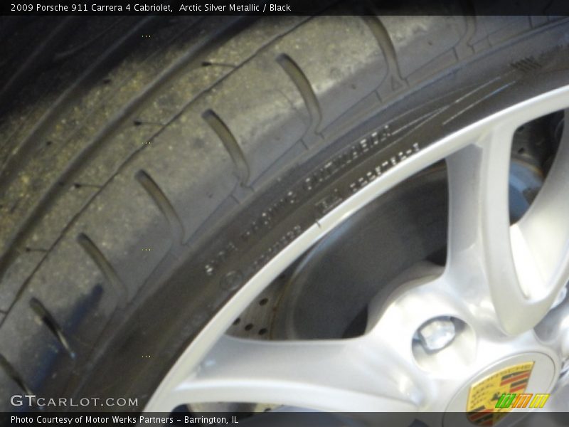 Arctic Silver Metallic / Black 2009 Porsche 911 Carrera 4 Cabriolet