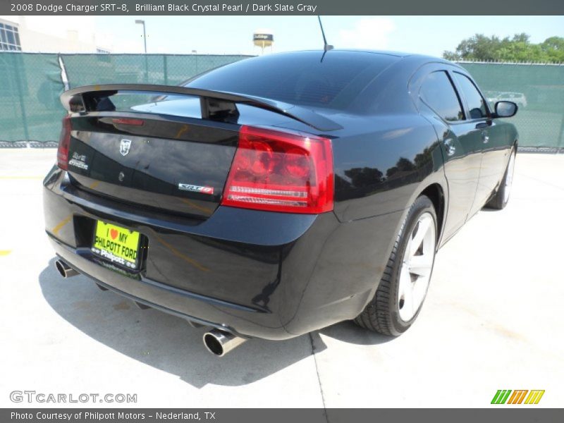Brilliant Black Crystal Pearl / Dark Slate Gray 2008 Dodge Charger SRT-8