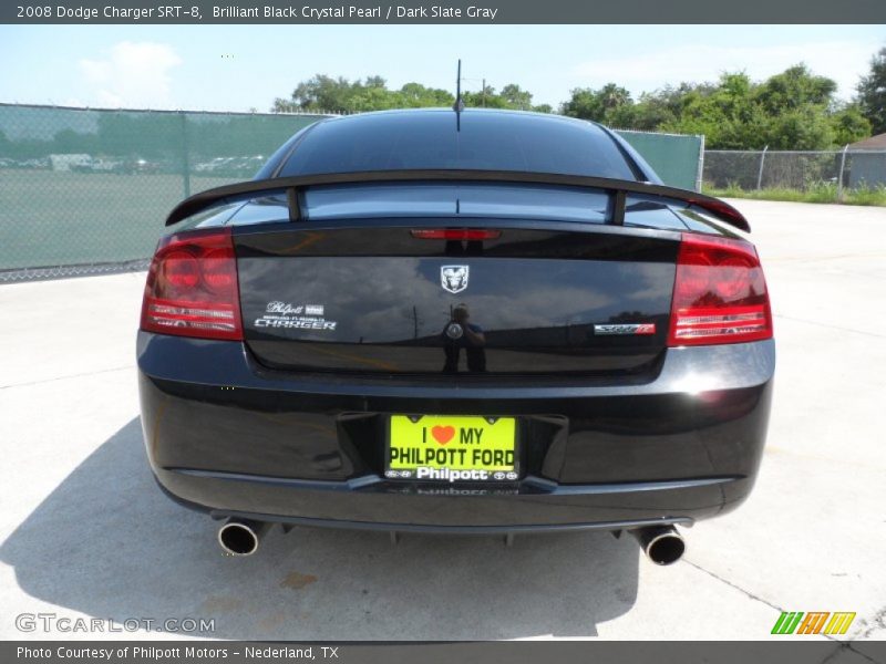 Brilliant Black Crystal Pearl / Dark Slate Gray 2008 Dodge Charger SRT-8
