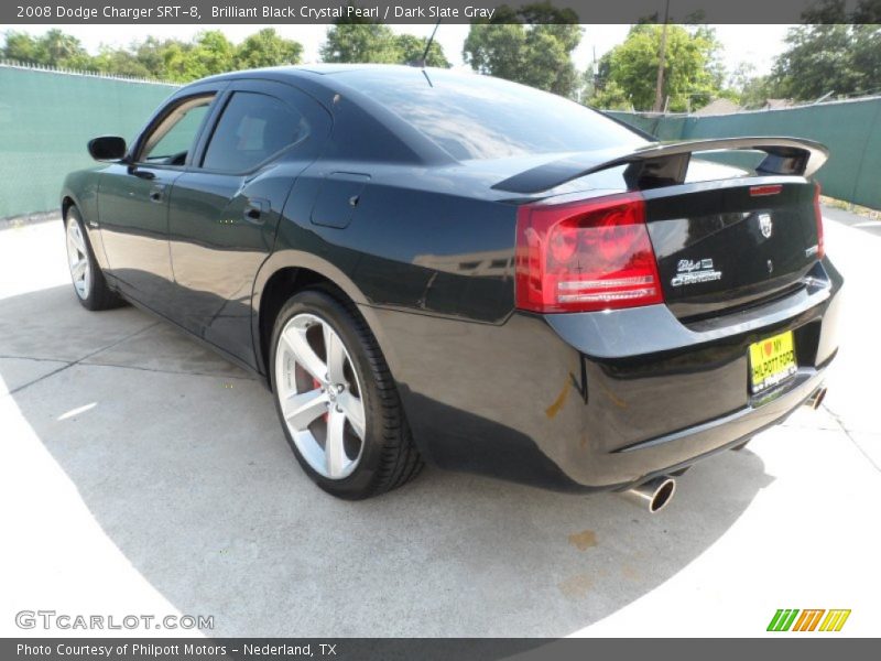 Brilliant Black Crystal Pearl / Dark Slate Gray 2008 Dodge Charger SRT-8