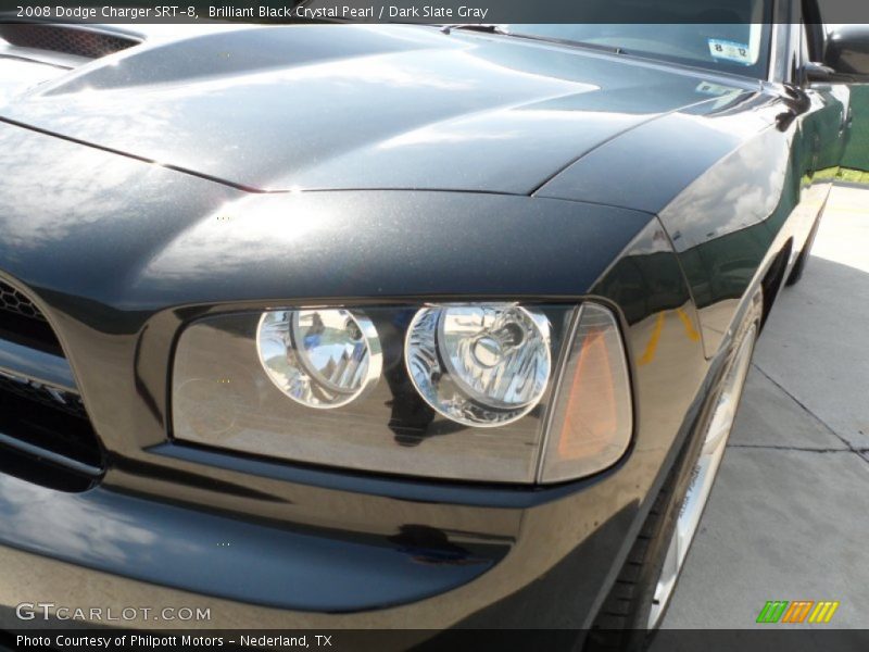 Brilliant Black Crystal Pearl / Dark Slate Gray 2008 Dodge Charger SRT-8