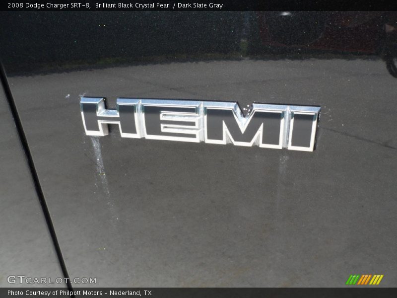 Brilliant Black Crystal Pearl / Dark Slate Gray 2008 Dodge Charger SRT-8