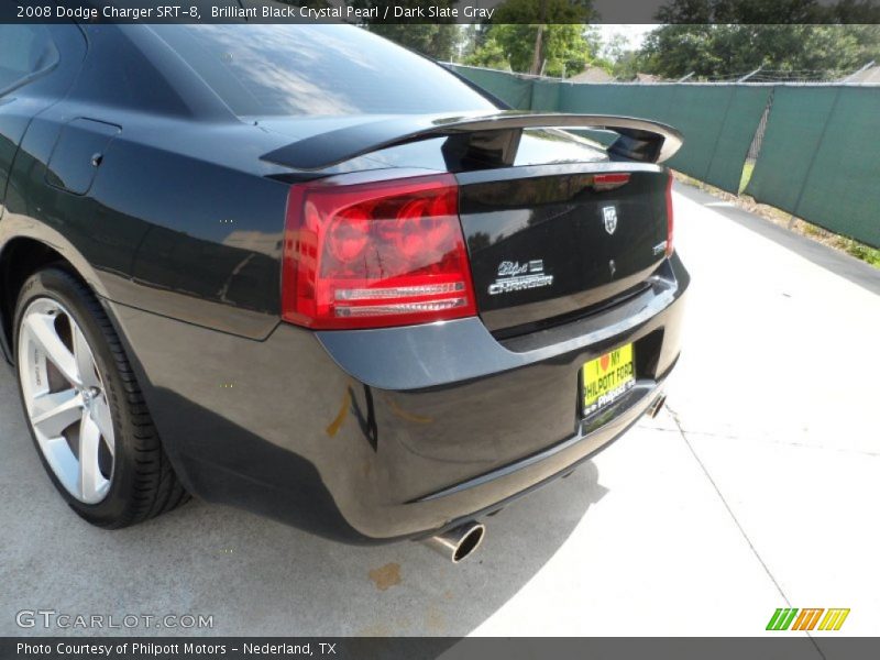 Brilliant Black Crystal Pearl / Dark Slate Gray 2008 Dodge Charger SRT-8