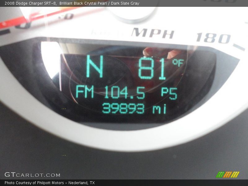 Brilliant Black Crystal Pearl / Dark Slate Gray 2008 Dodge Charger SRT-8
