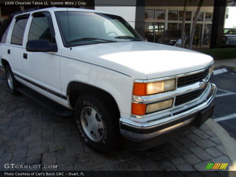 Summit White / Gray 1998 Chevrolet Tahoe LS