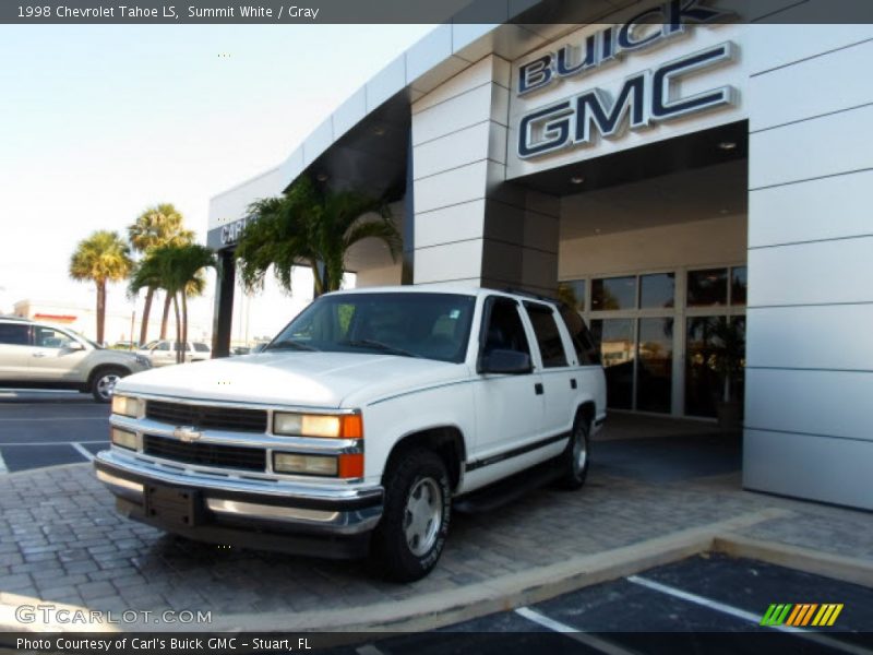 Summit White / Gray 1998 Chevrolet Tahoe LS