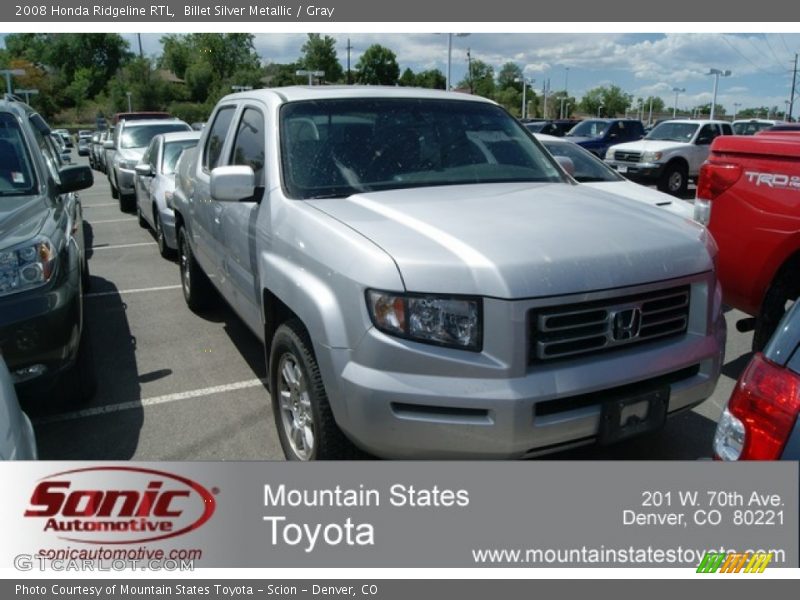 Billet Silver Metallic / Gray 2008 Honda Ridgeline RTL
