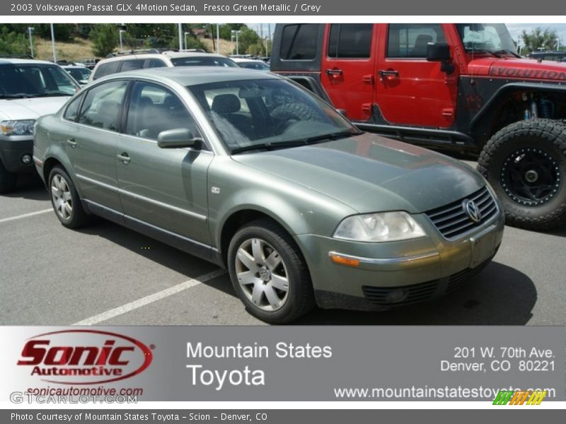 Fresco Green Metallic / Grey 2003 Volkswagen Passat GLX 4Motion Sedan