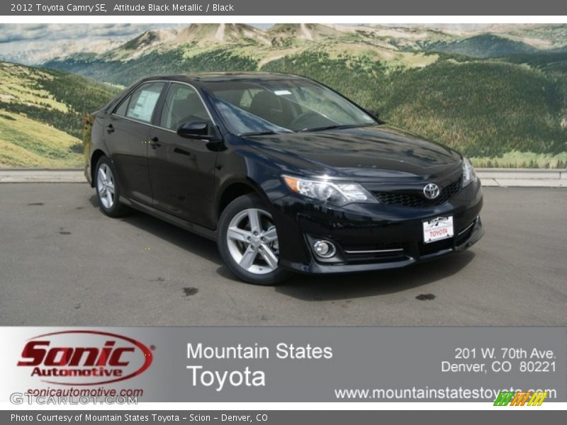 Attitude Black Metallic / Black 2012 Toyota Camry SE