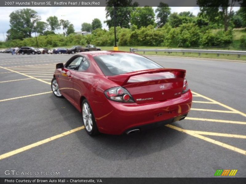 Redfire Pearl / Black/Red 2007 Hyundai Tiburon SE