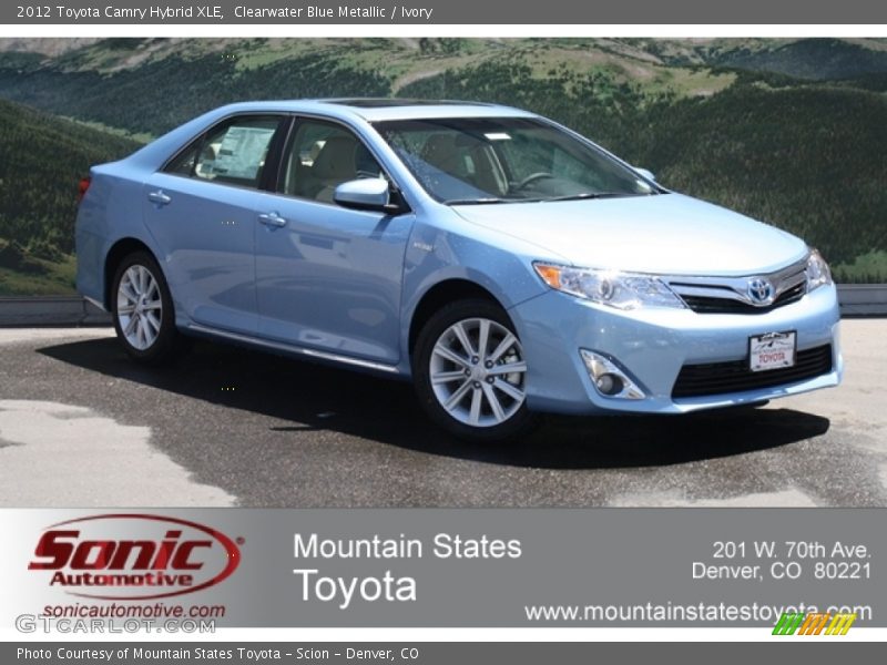 Clearwater Blue Metallic / Ivory 2012 Toyota Camry Hybrid XLE