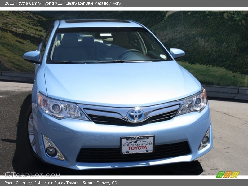 Clearwater Blue Metallic / Ivory 2012 Toyota Camry Hybrid XLE