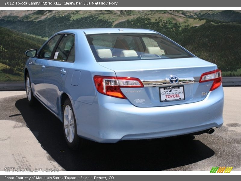 Clearwater Blue Metallic / Ivory 2012 Toyota Camry Hybrid XLE