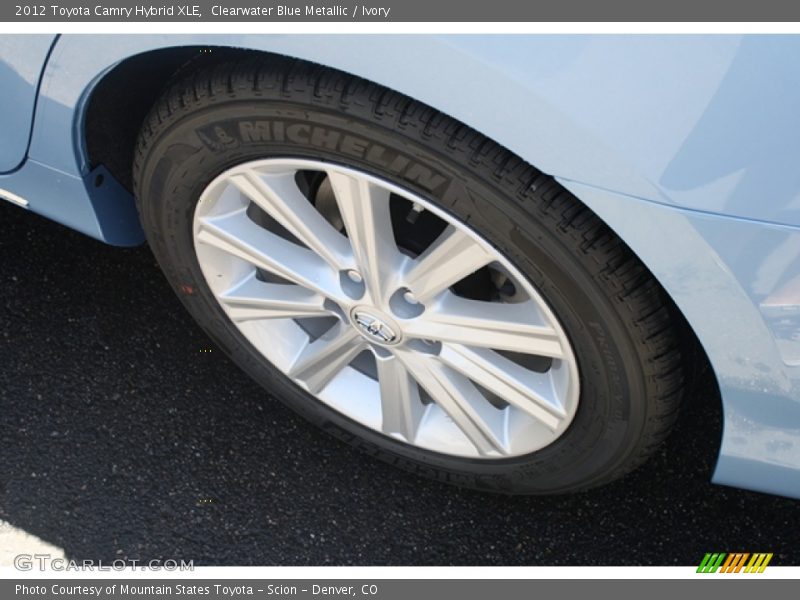 Clearwater Blue Metallic / Ivory 2012 Toyota Camry Hybrid XLE