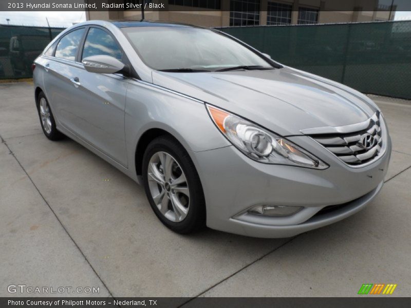 Radiant Silver / Black 2013 Hyundai Sonata Limited